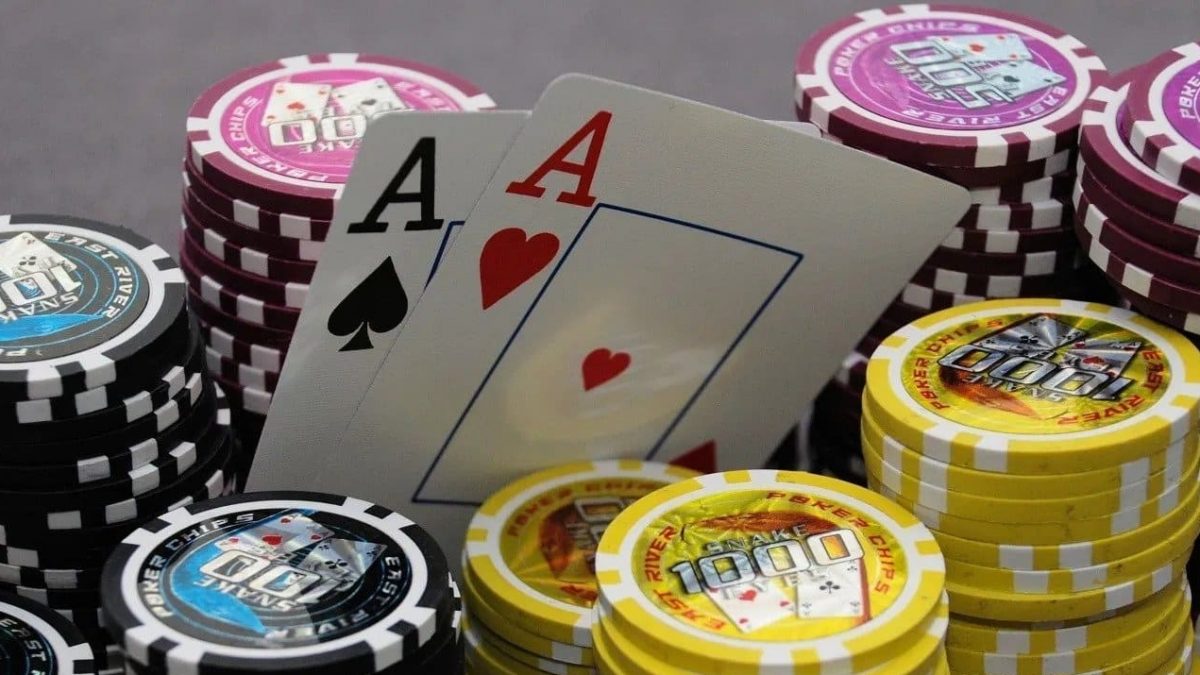 poker cards and chips