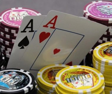 poker cards and chips